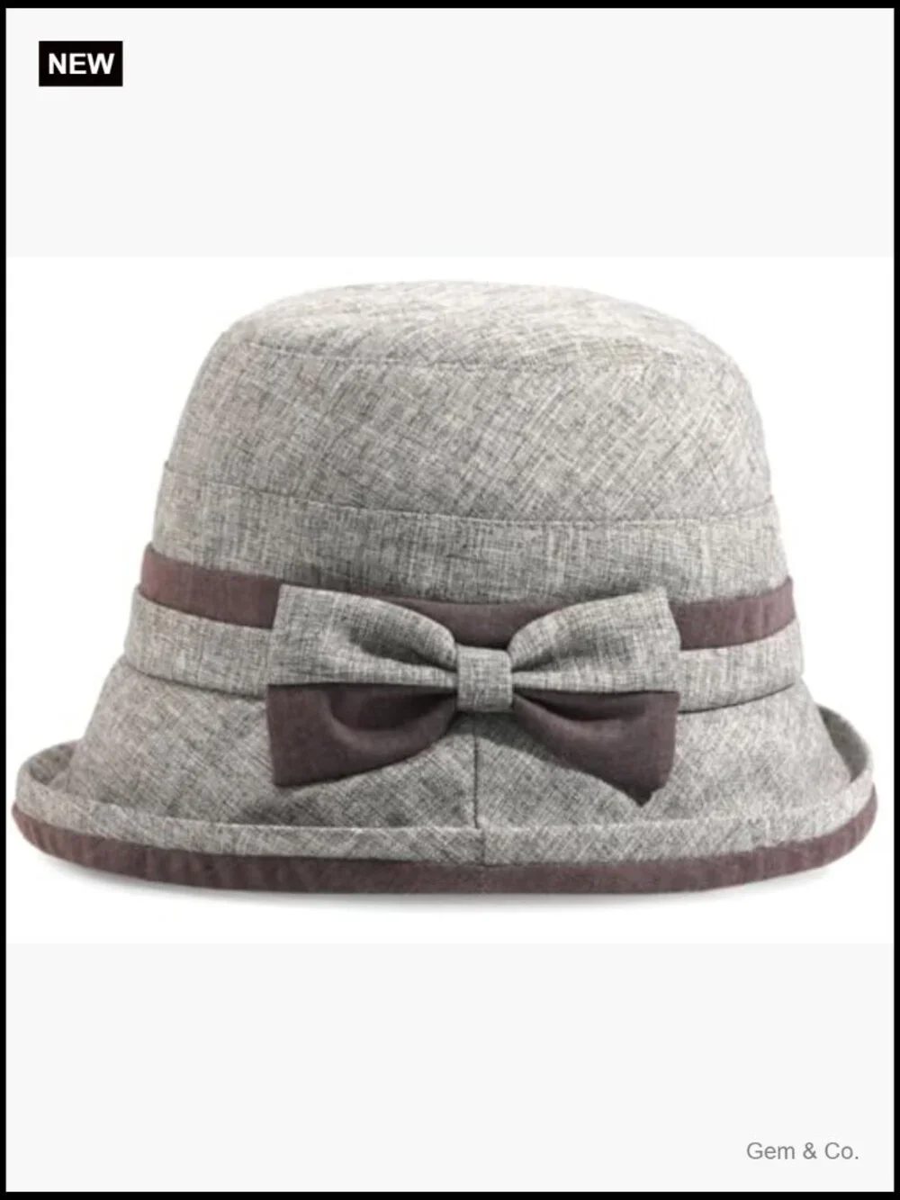 Cloche Bowler Hat Fedora Church Hat with Bow Adjustable Windproof